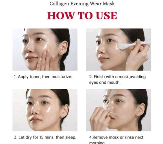 1pc Collagen Overnight Sleeping Mask, Deep Moisturizing Gel Face Mask, Hydrating Face Mask